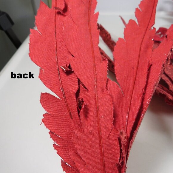 "Feather" (2) picks metallic (2) glittered (double sided) floral filler True Red - Picture 10 of 11